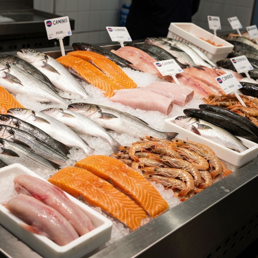 Fresh seafood showcase